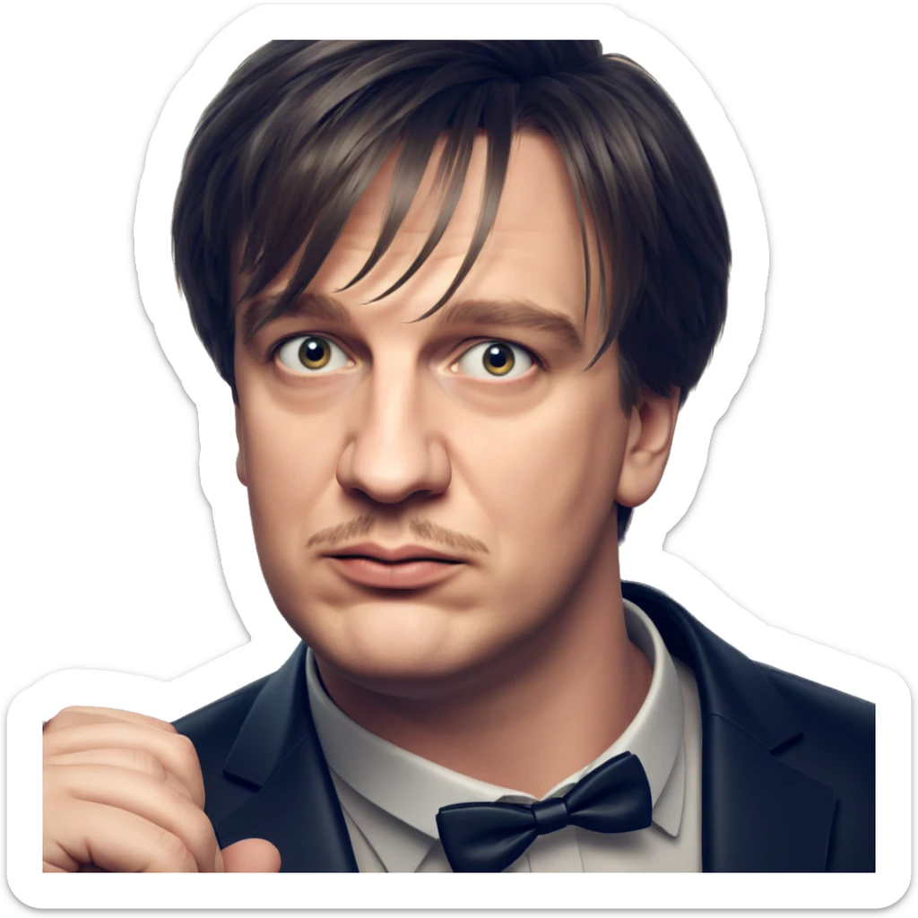 boy in bowtie portrait sticker