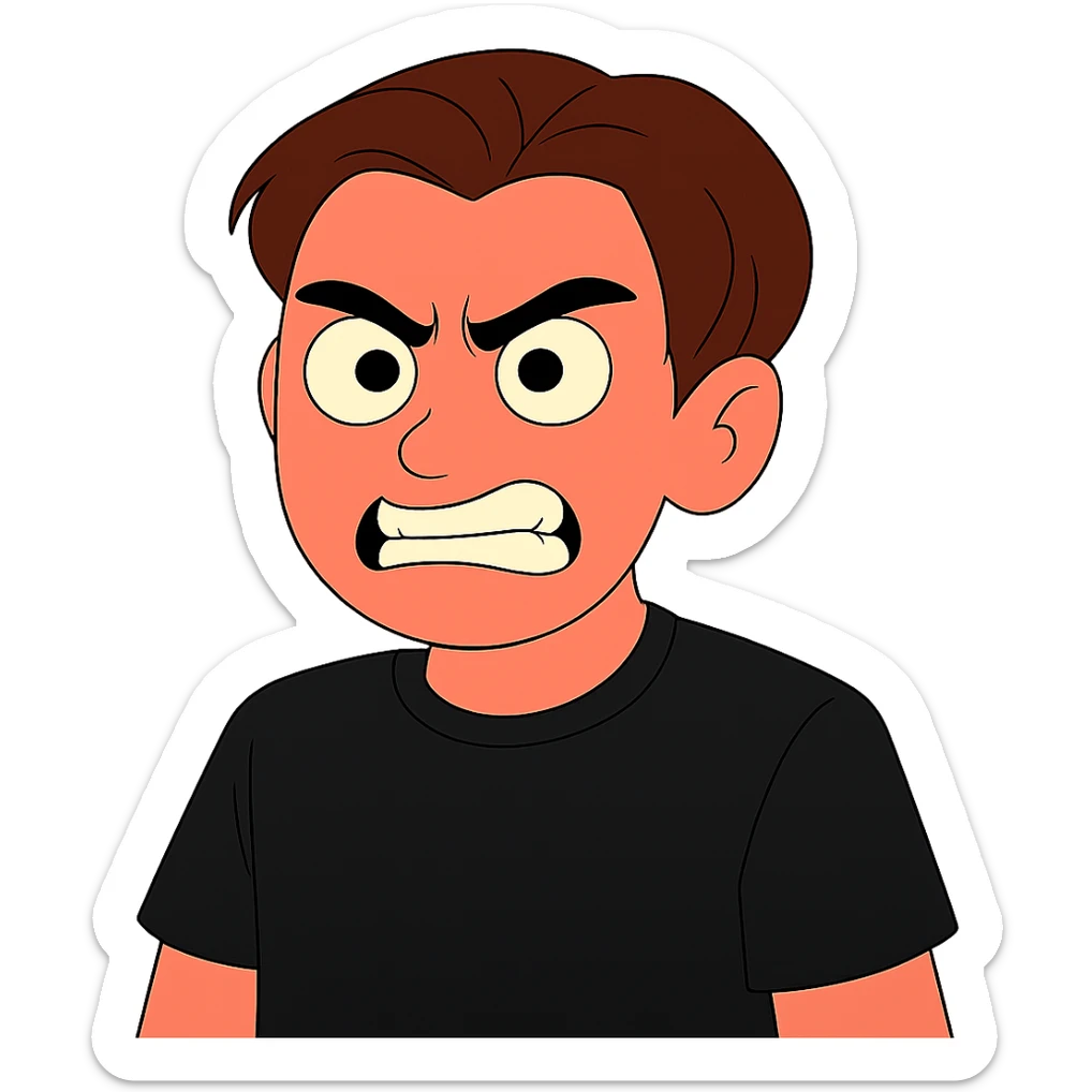 Change the hair color to a rich brown shade matching the hair color of the person in the fourth image, keep everything else the same, transparent background. sticker