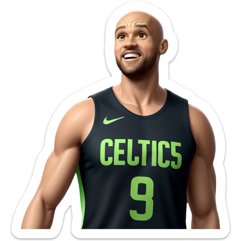 bald guy in sportswear sticker