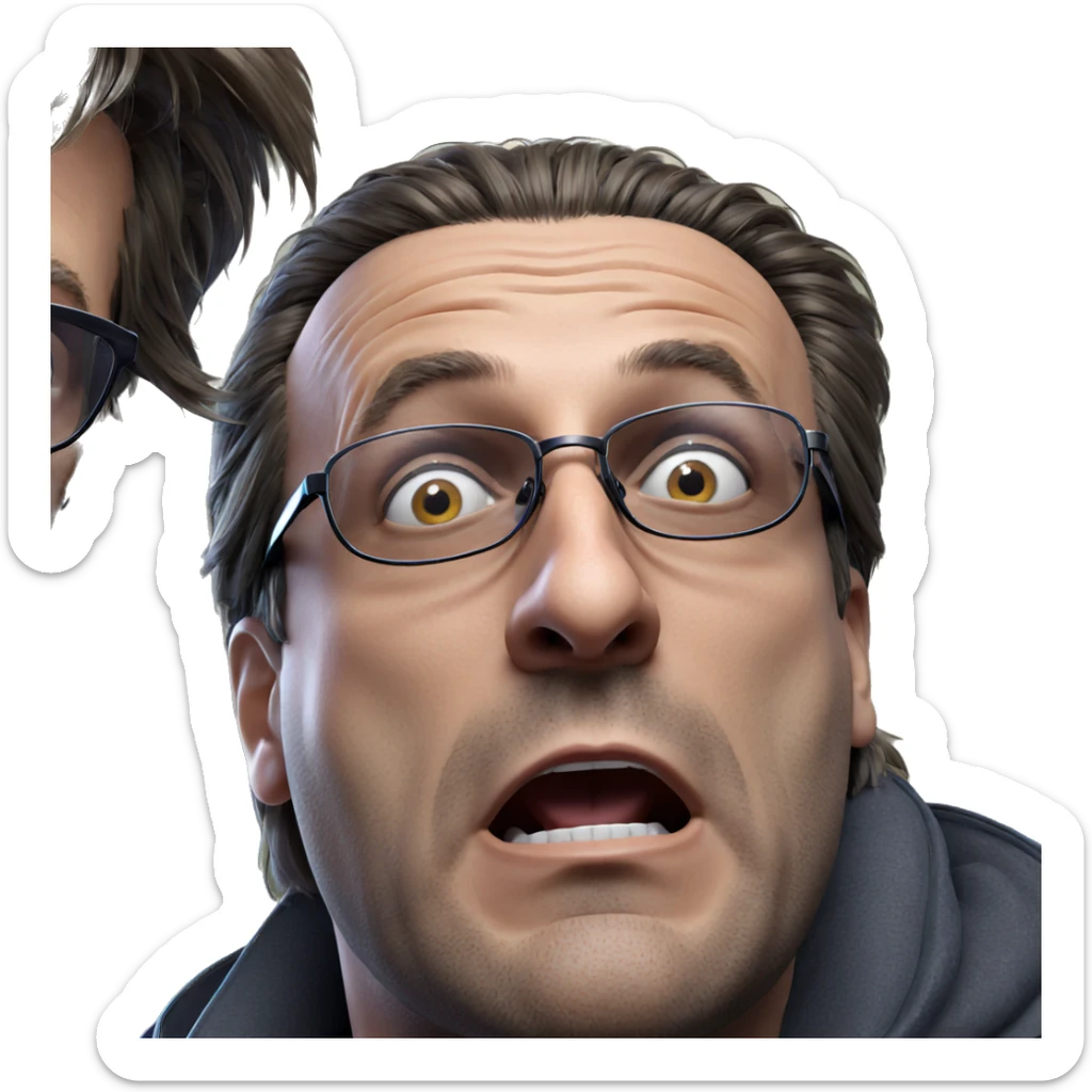 male portrait with sunglasses sticker