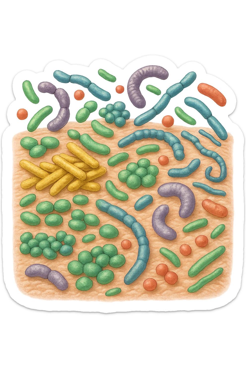 microbiota cutaneo sticker