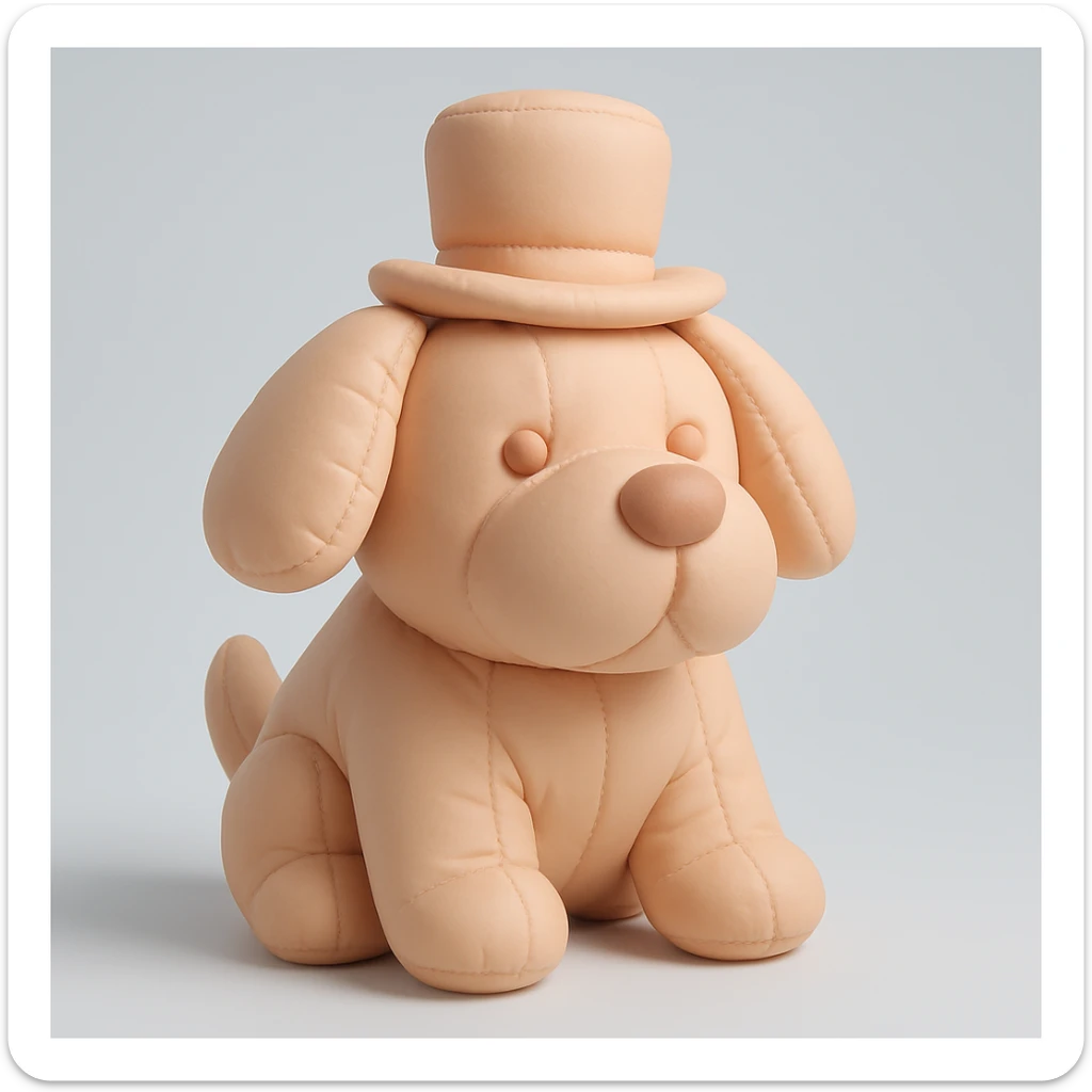 dog with tophat sticker