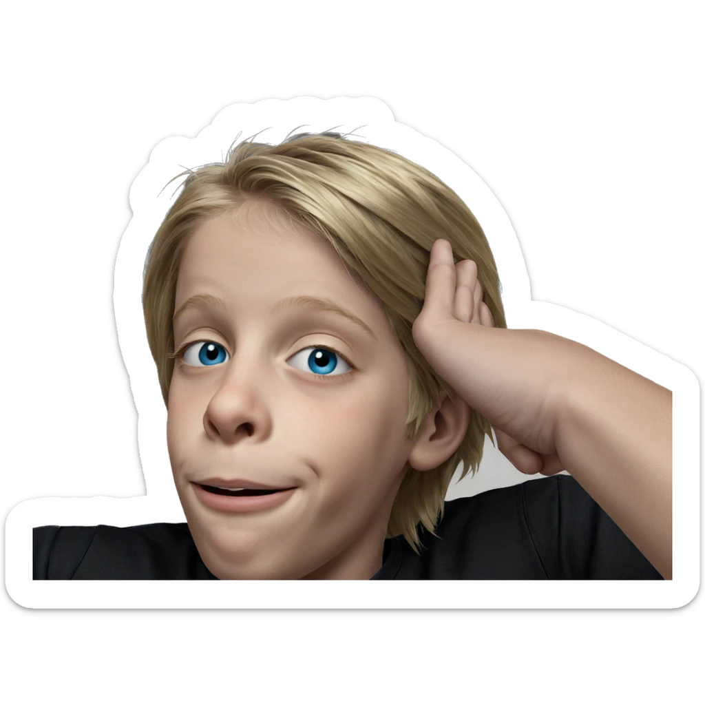 blonde boy with blue eyes sticker