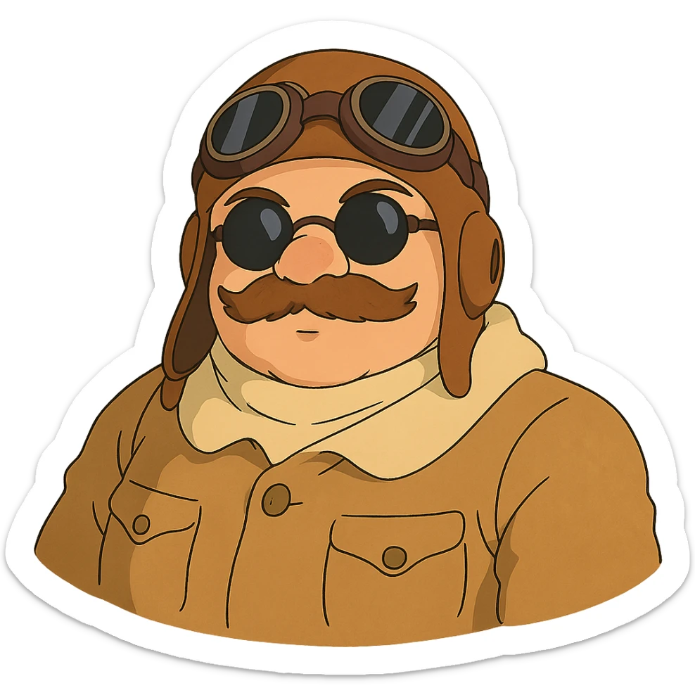 ghibli style pilot sticker