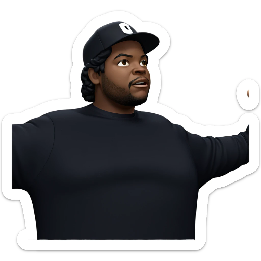 meme man in black attire sticker