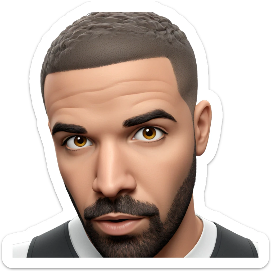 realistic portrait of a man sticker