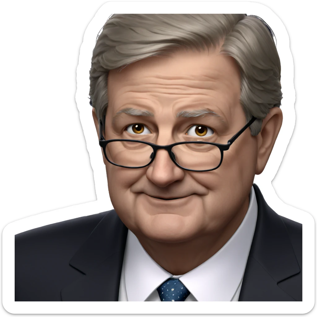 formal portrait of an old man sticker