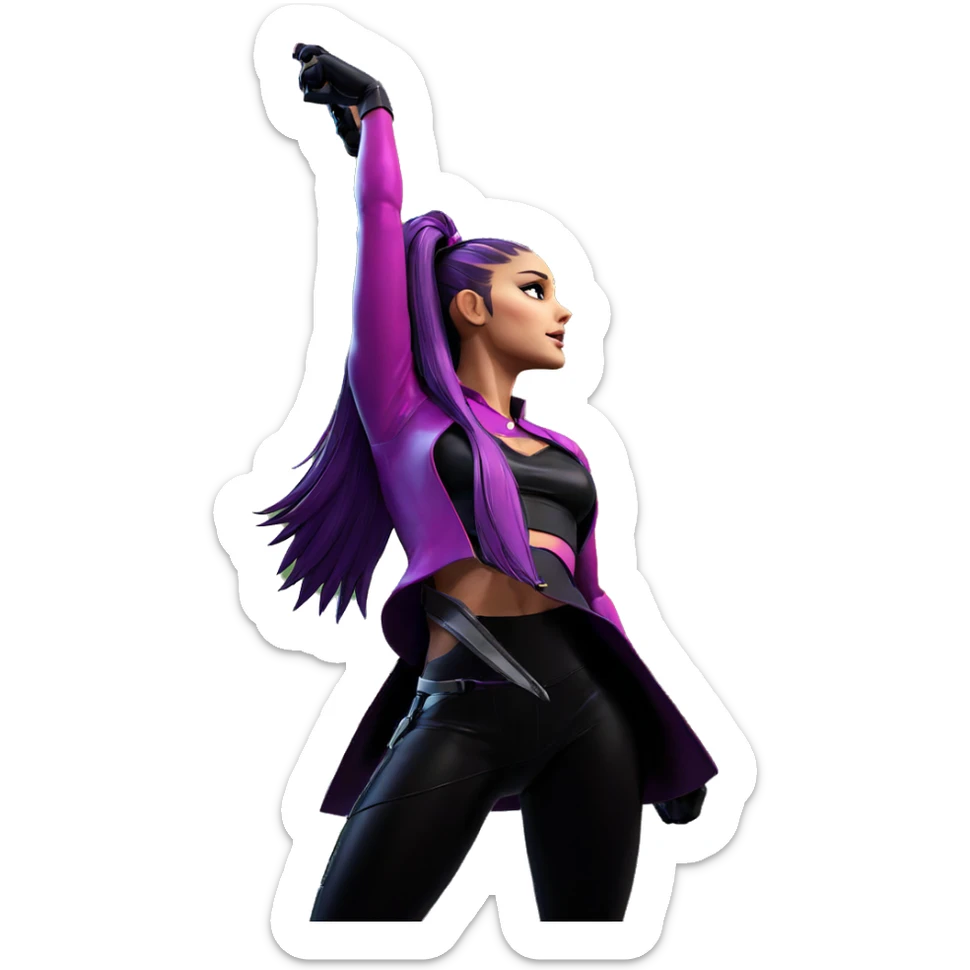 widowmaker in purple attire sticker