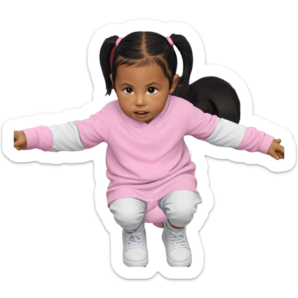 twintails child with boy sticker