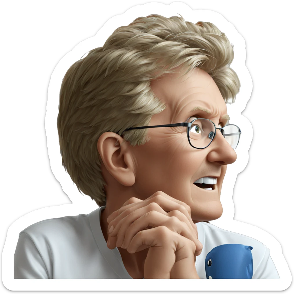 boy in white shirt indoors sticker