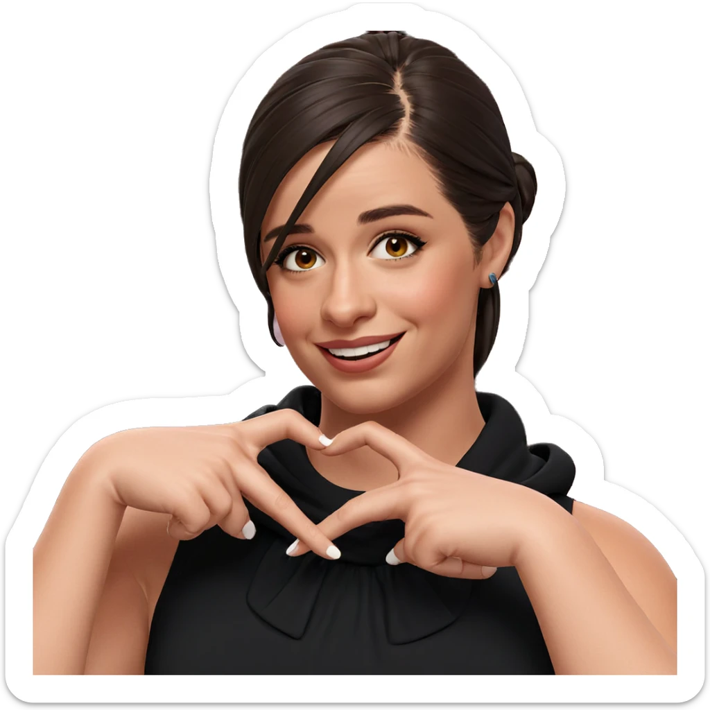 heartfelt smile of a girl sticker