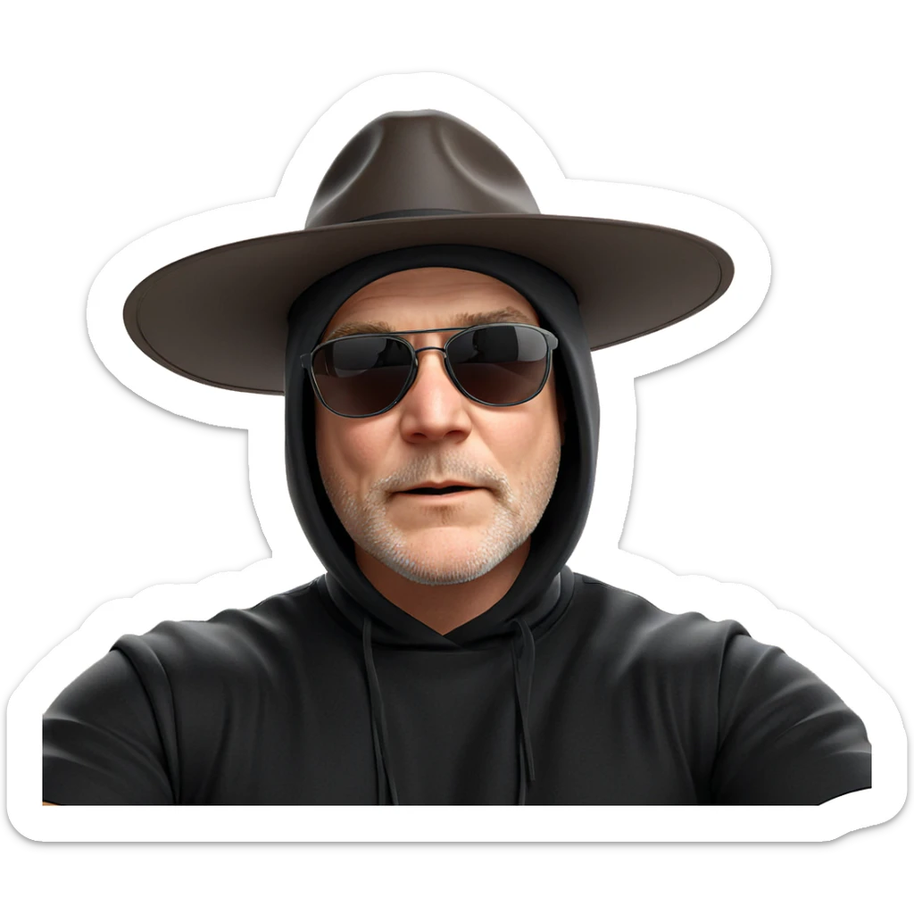 cool guy in sunglasses sticker