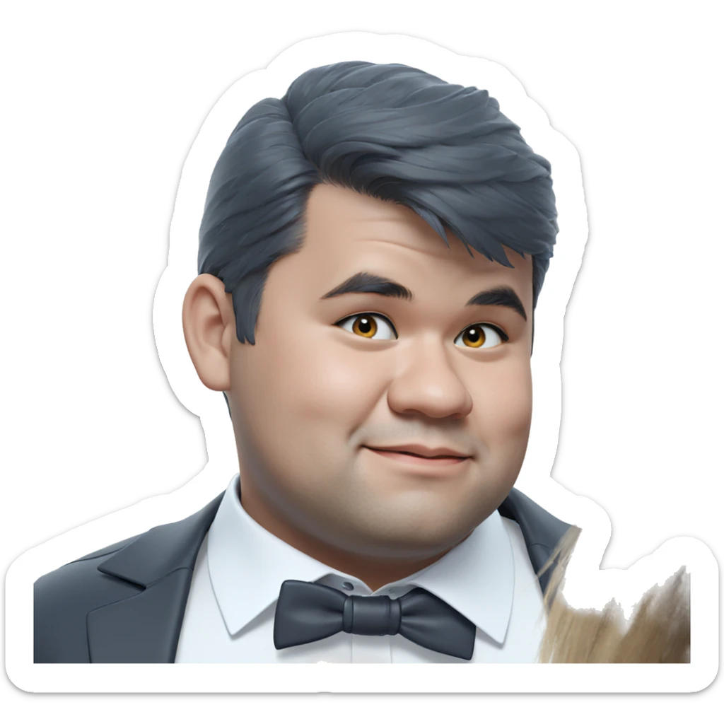 dapper boy in white shirt sticker