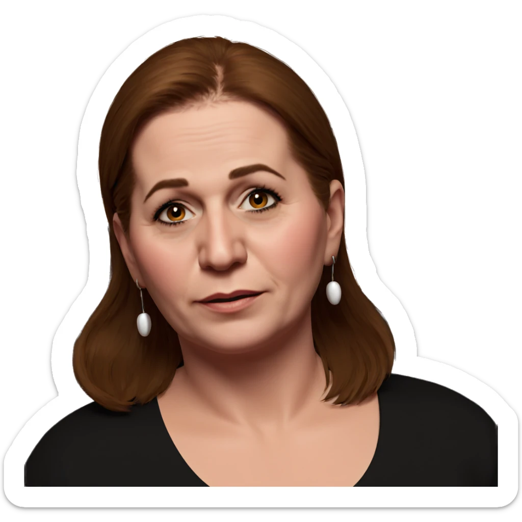 brown haired girl with jewelry sticker