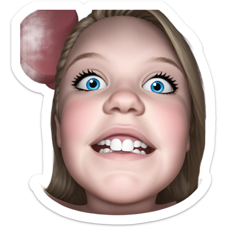 girl with blue eyes sticker
