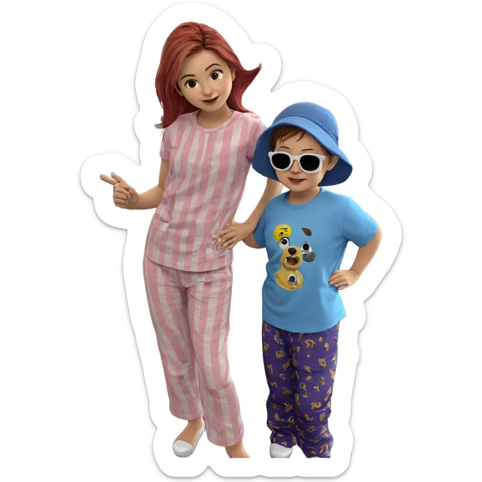casual day in pajamas sticker