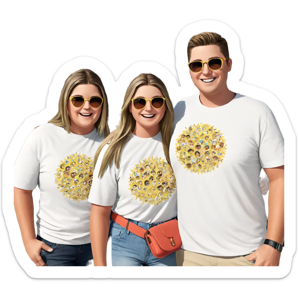 friends enjoying a sunny day sticker