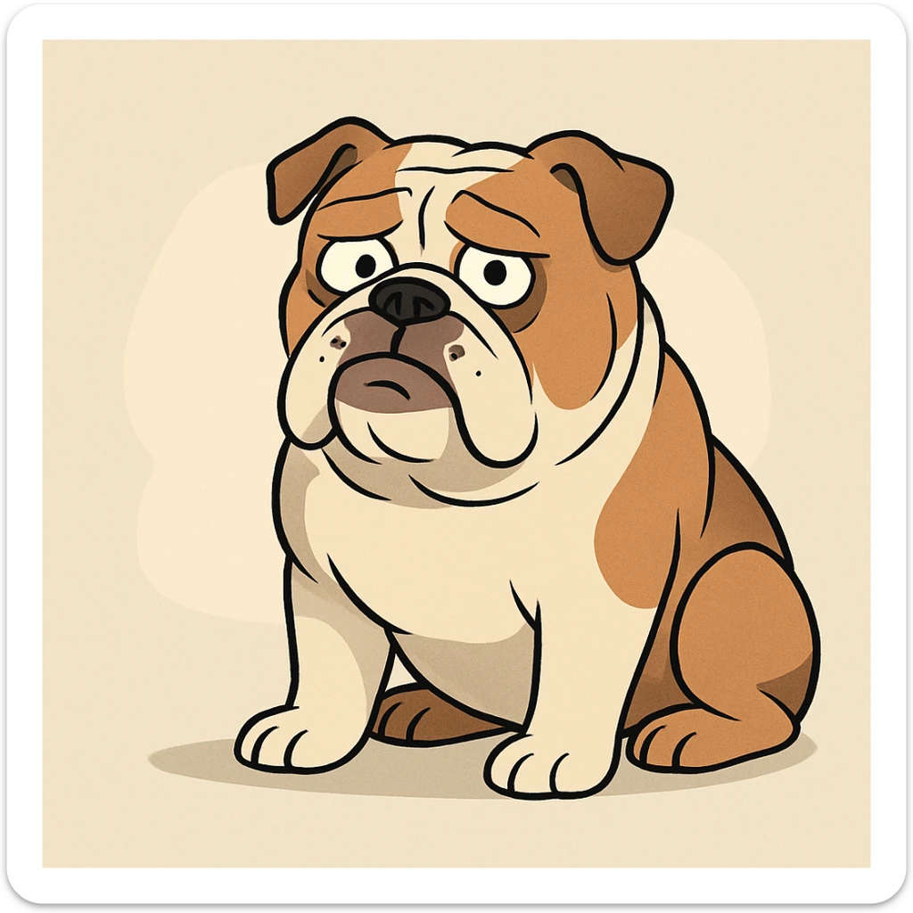 English bulldog  sticker