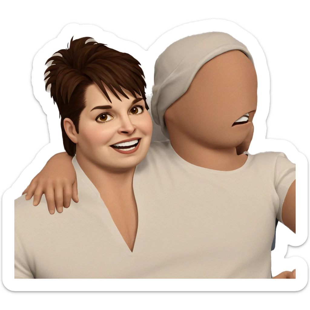 happy boys having fun sticker