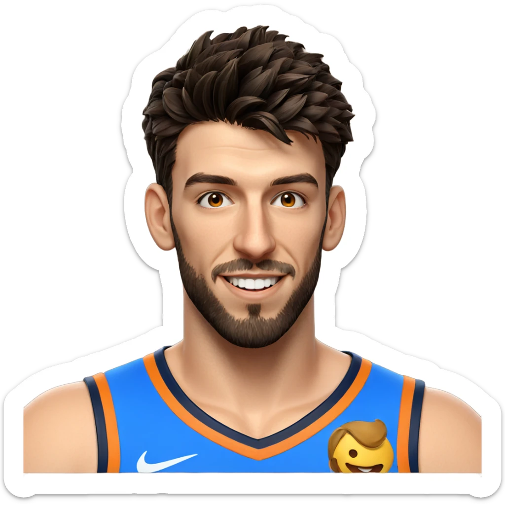 smiling male portrait with beard sticker