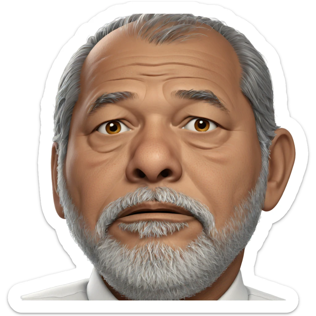 old man with beard portrait sticker