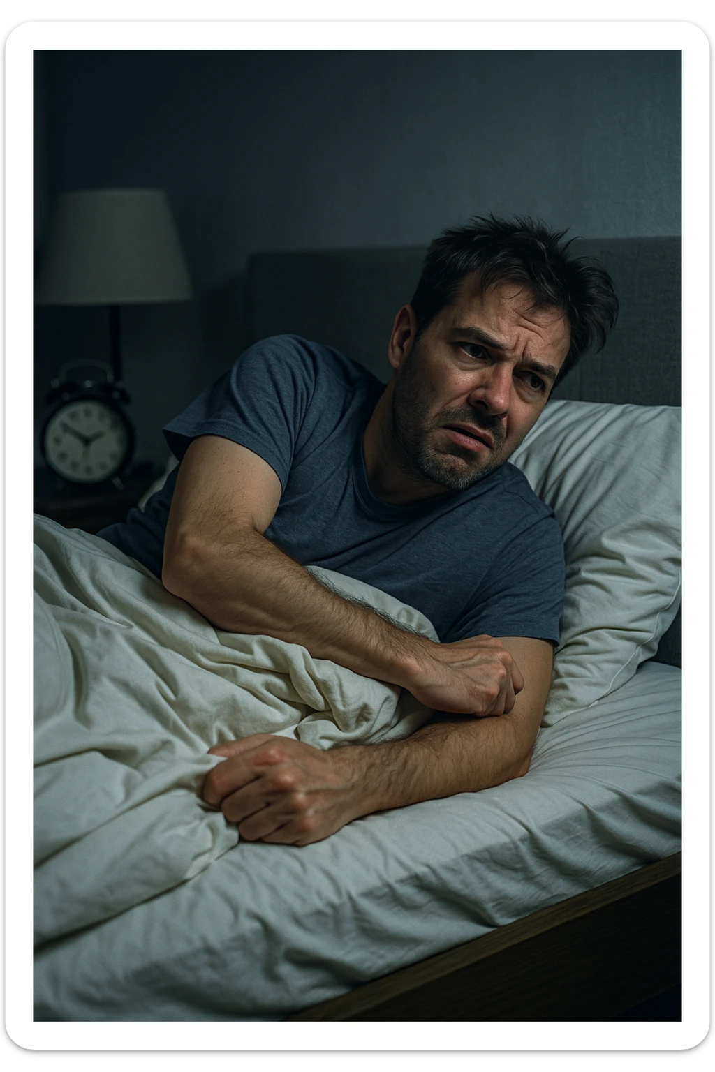 uomo insonnia, si agita durante la notte sticker