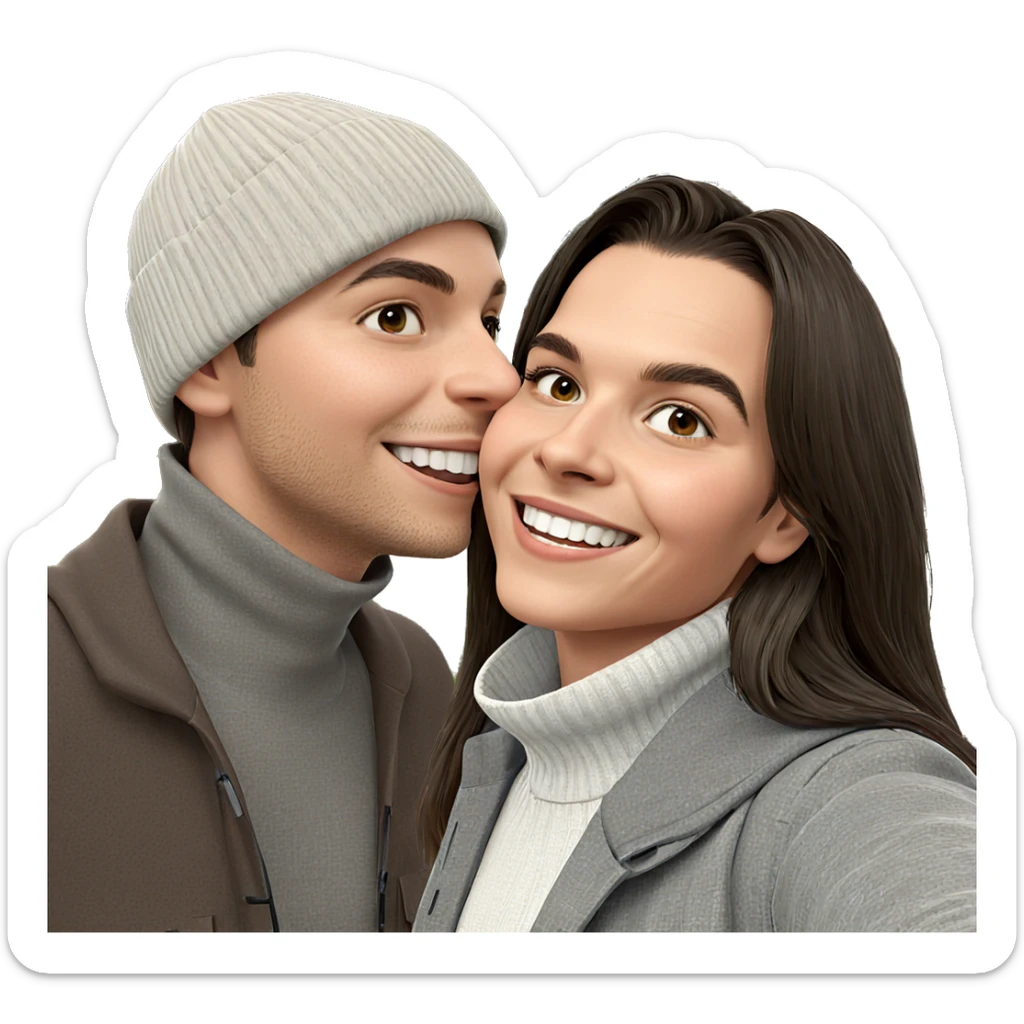 boy in hat outdoors smiling sticker