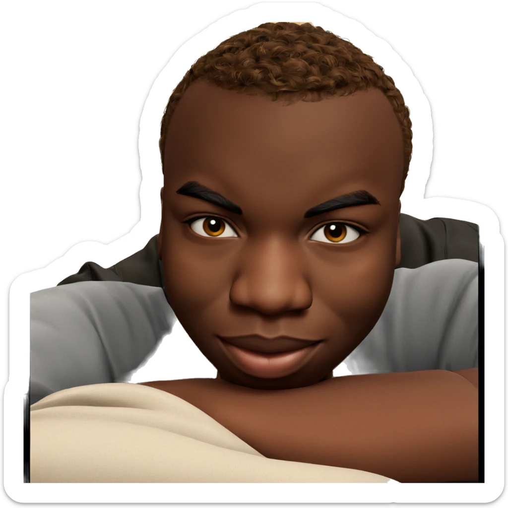 realistic dark-skinned boy meme sticker