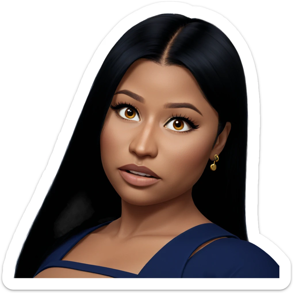 realistic portrait of girl sticker