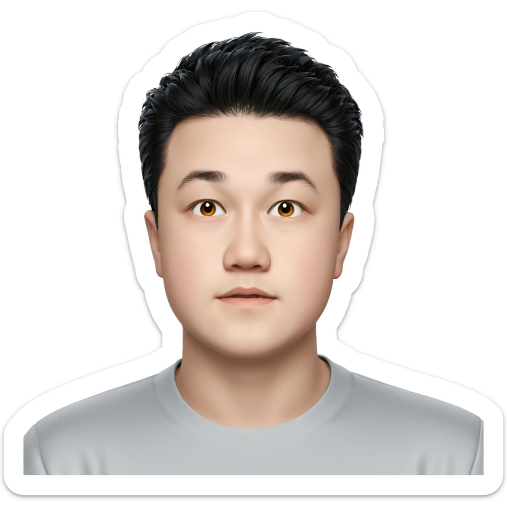 portrait of a boy in white sticker