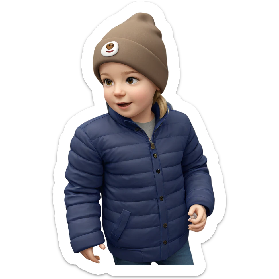 realistic girl with hat sticker