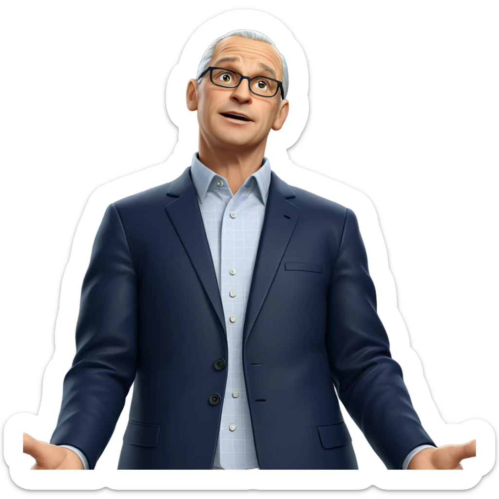 smartly dressed old man sticker