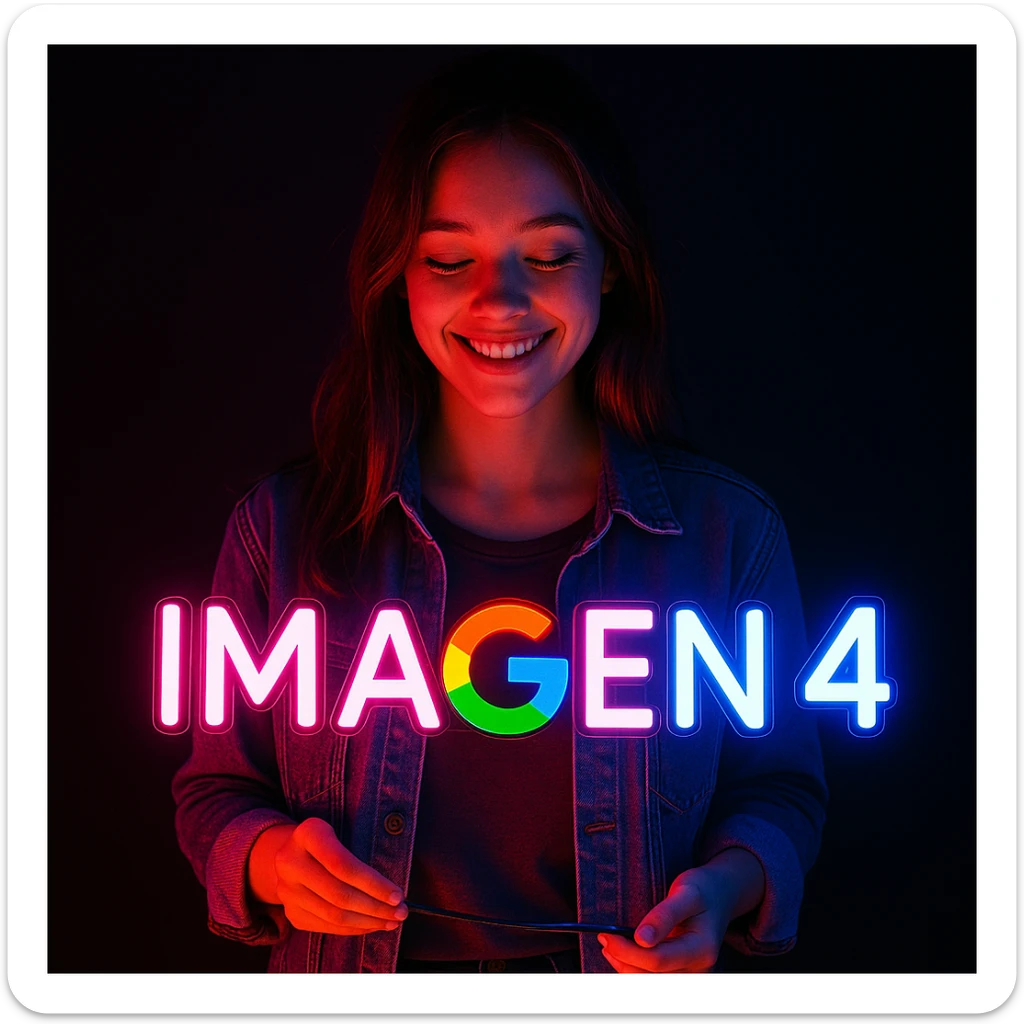 make a girl holding this sign, but sign in made of neon sticker