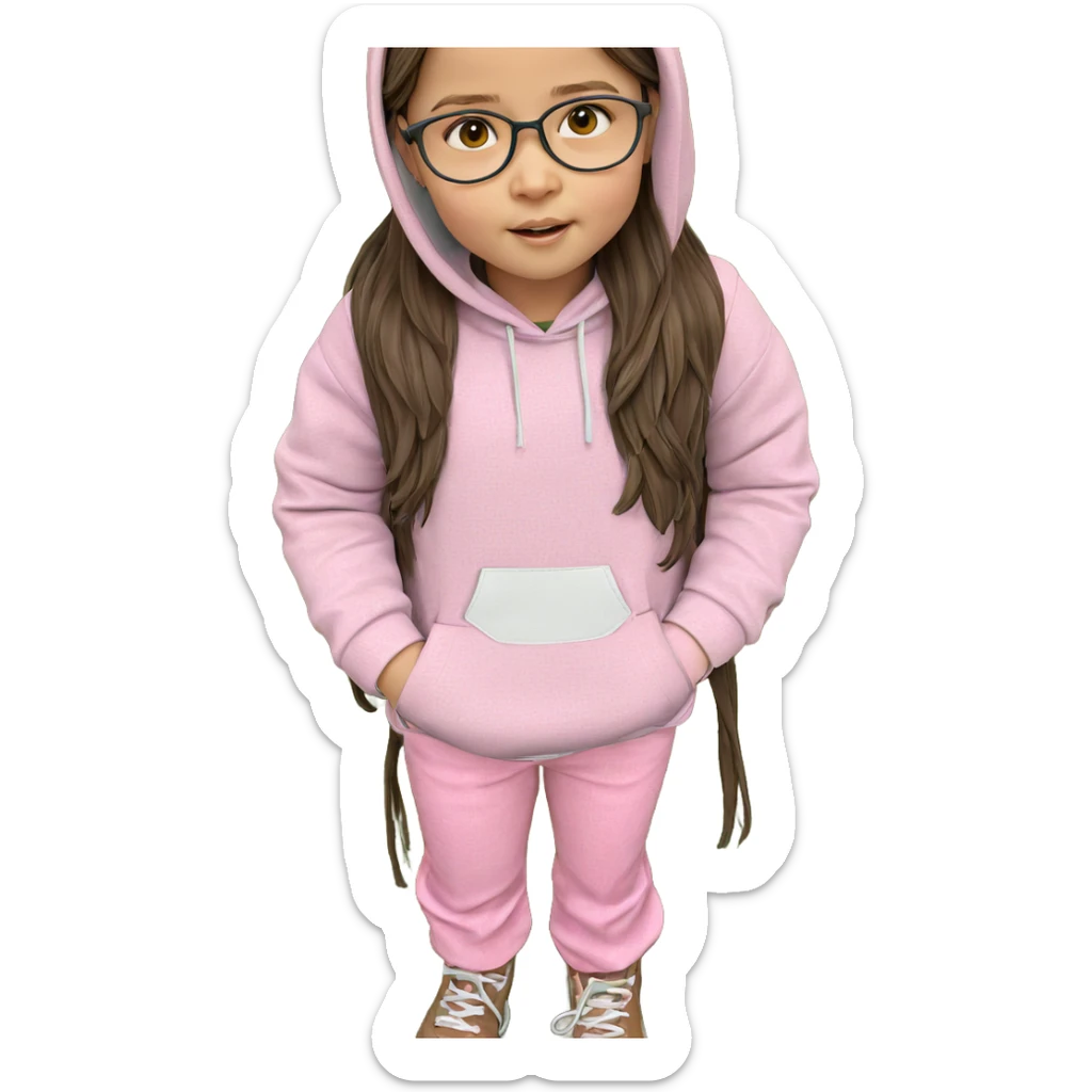 girl with brown hair outdoors sticker