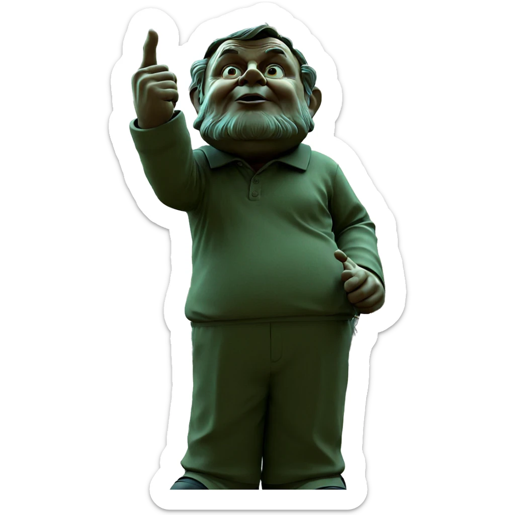 grumpy old man gesture sticker