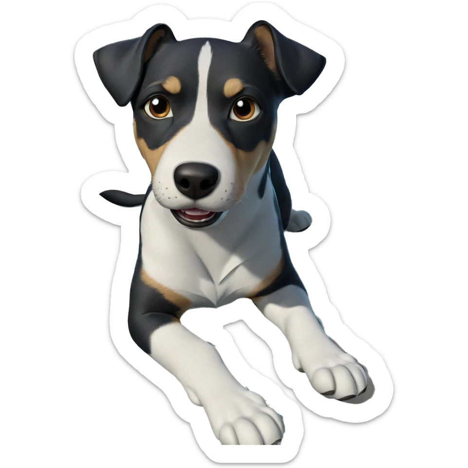 realistic dog in shadow sticker