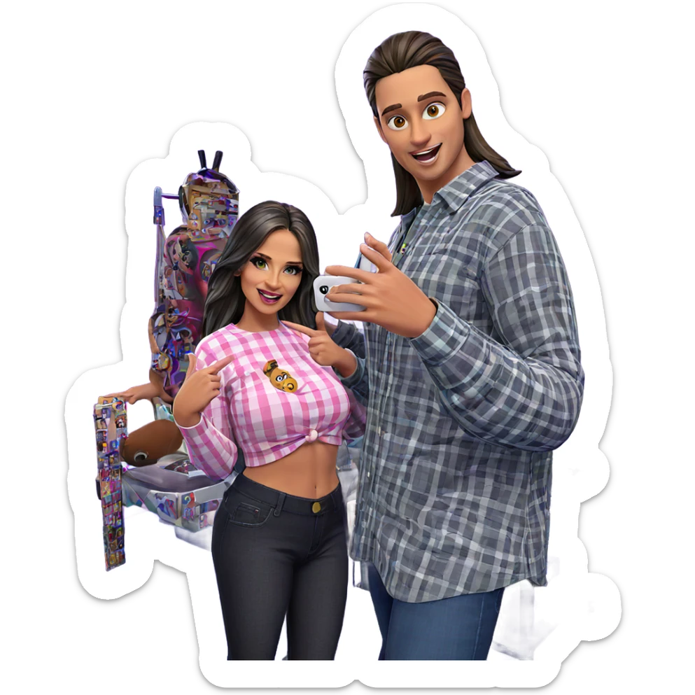 casual moment between friends sticker