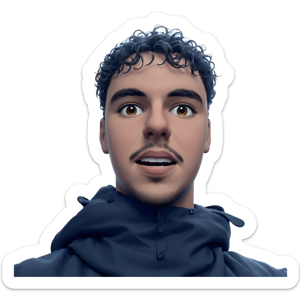 outdoor portrait of young man sticker