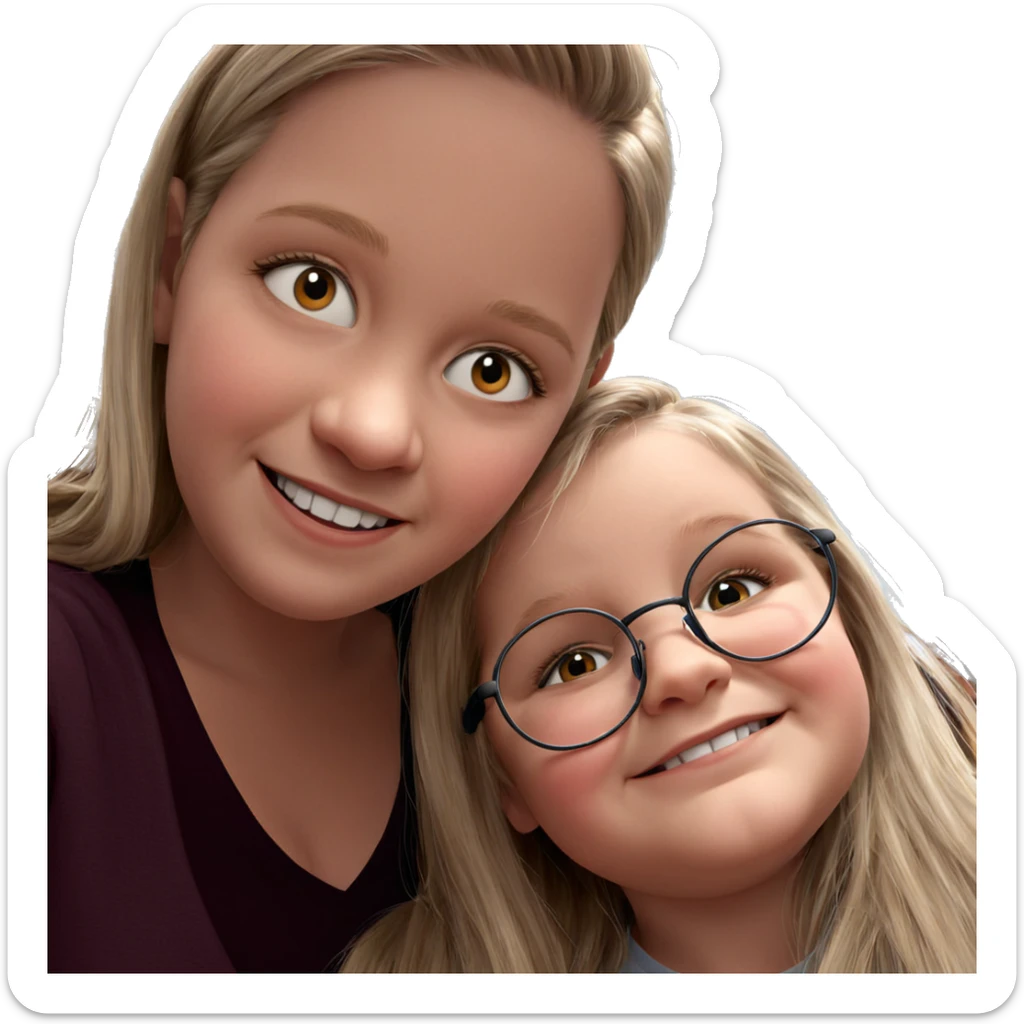 friends sharing smiles indoors sticker