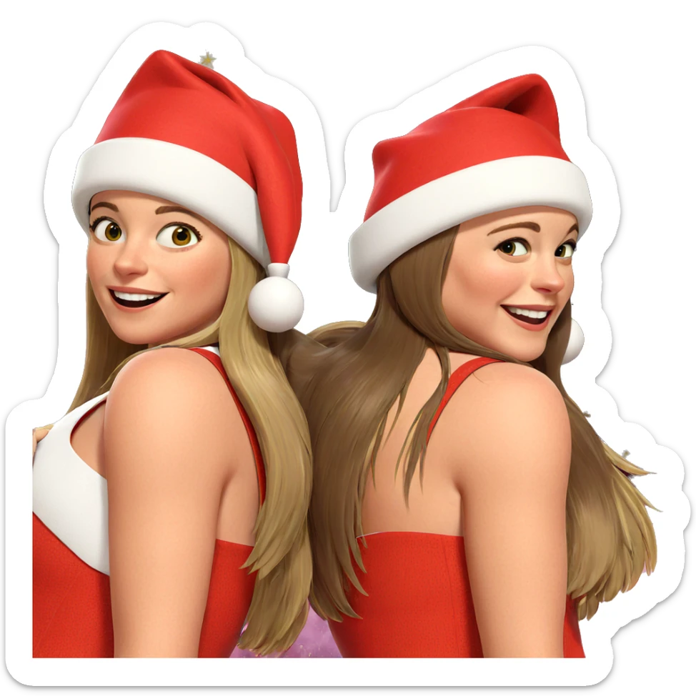 christmas fun with friends sticker
