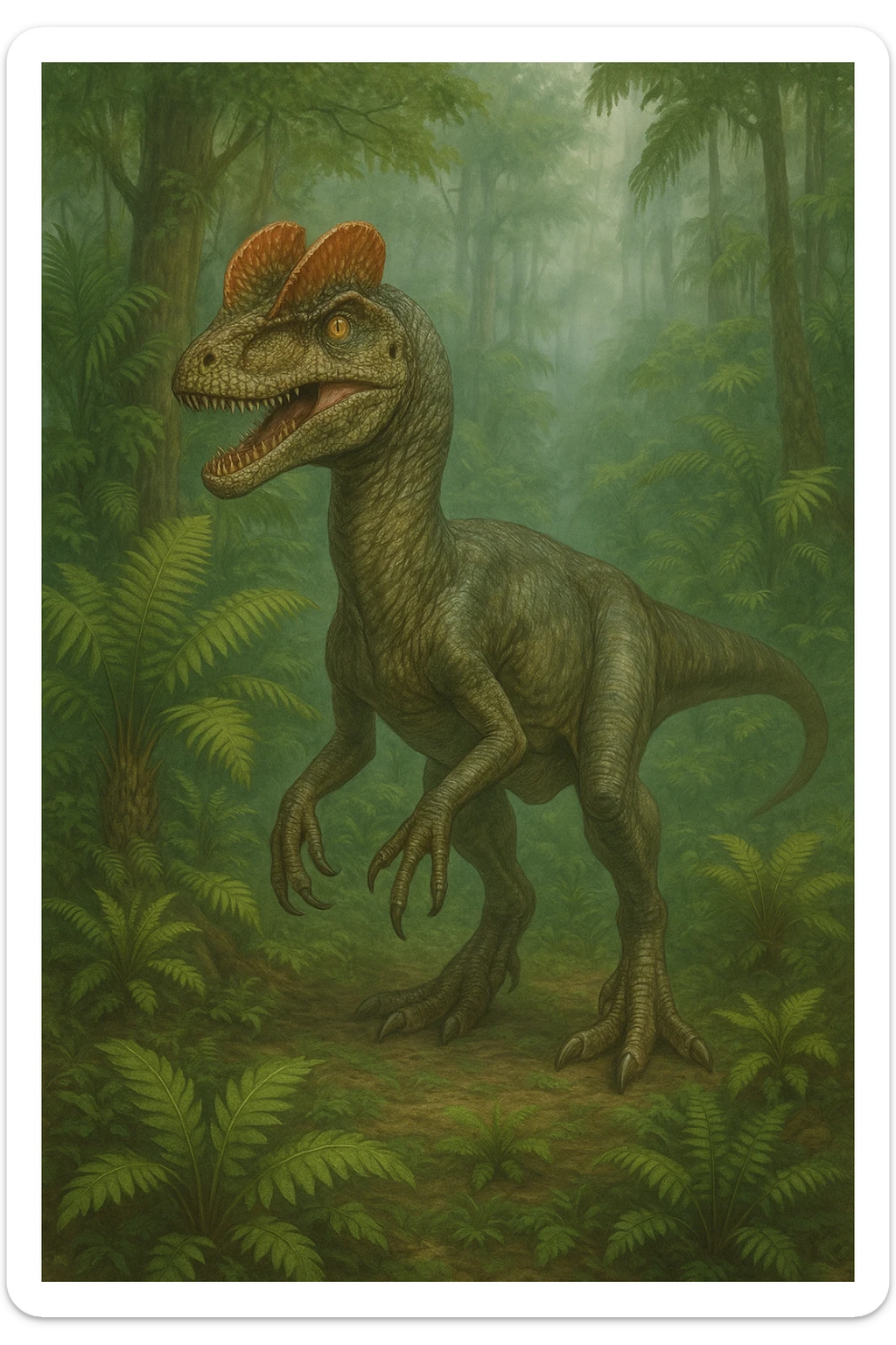 Dilophosaurus sticker