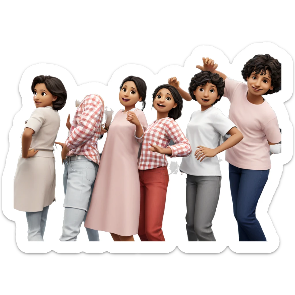 group of friends hanging out sticker