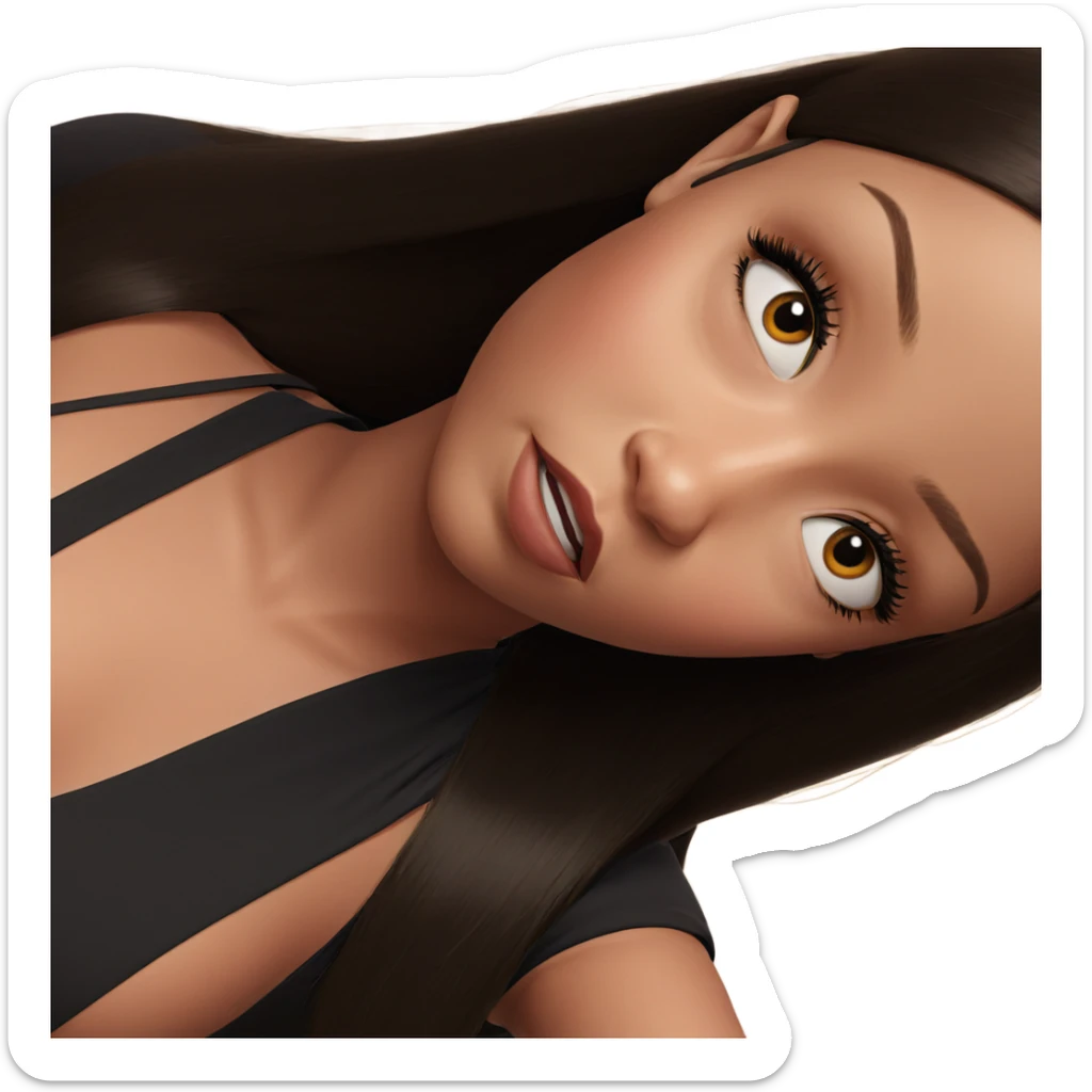 realistic portrait of girl sticker