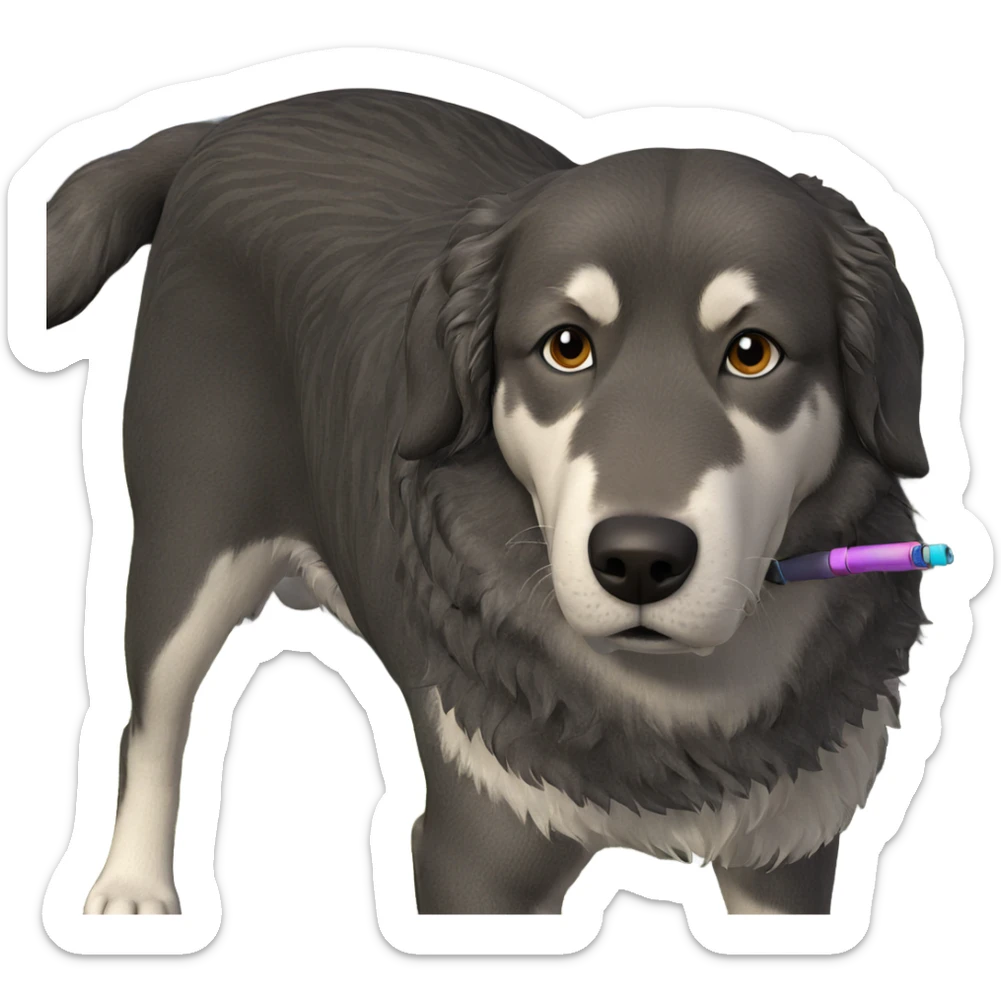 dog enjoying the outdoors sticker