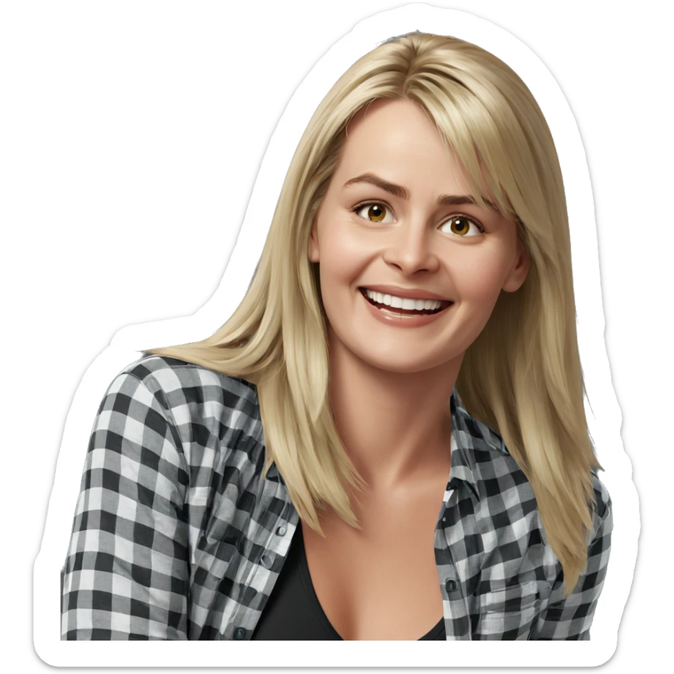 smiling blonde boy portrait sticker