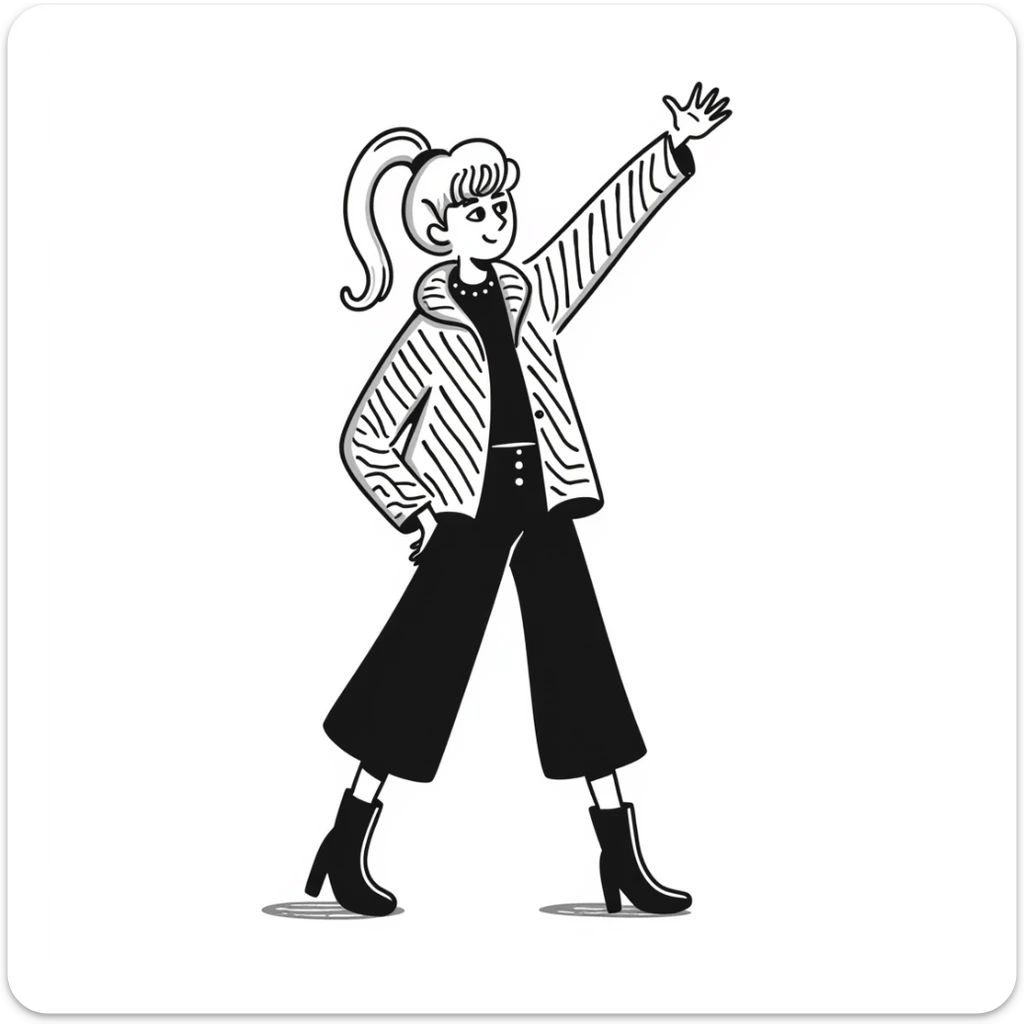 Sabrina Carpenter performing on Short n' Sweet tour, blonde hair, chic outfit sticker