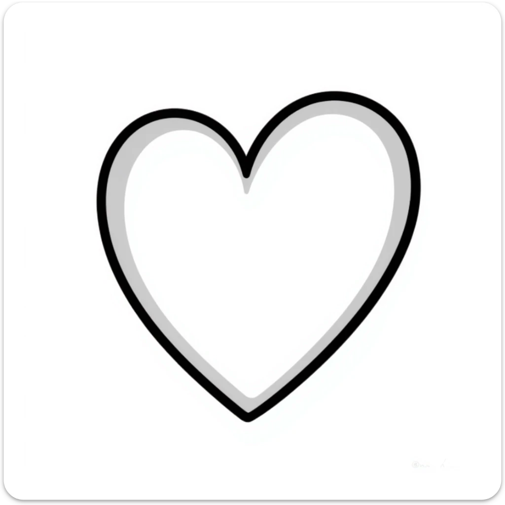 hand drawn heart sticker