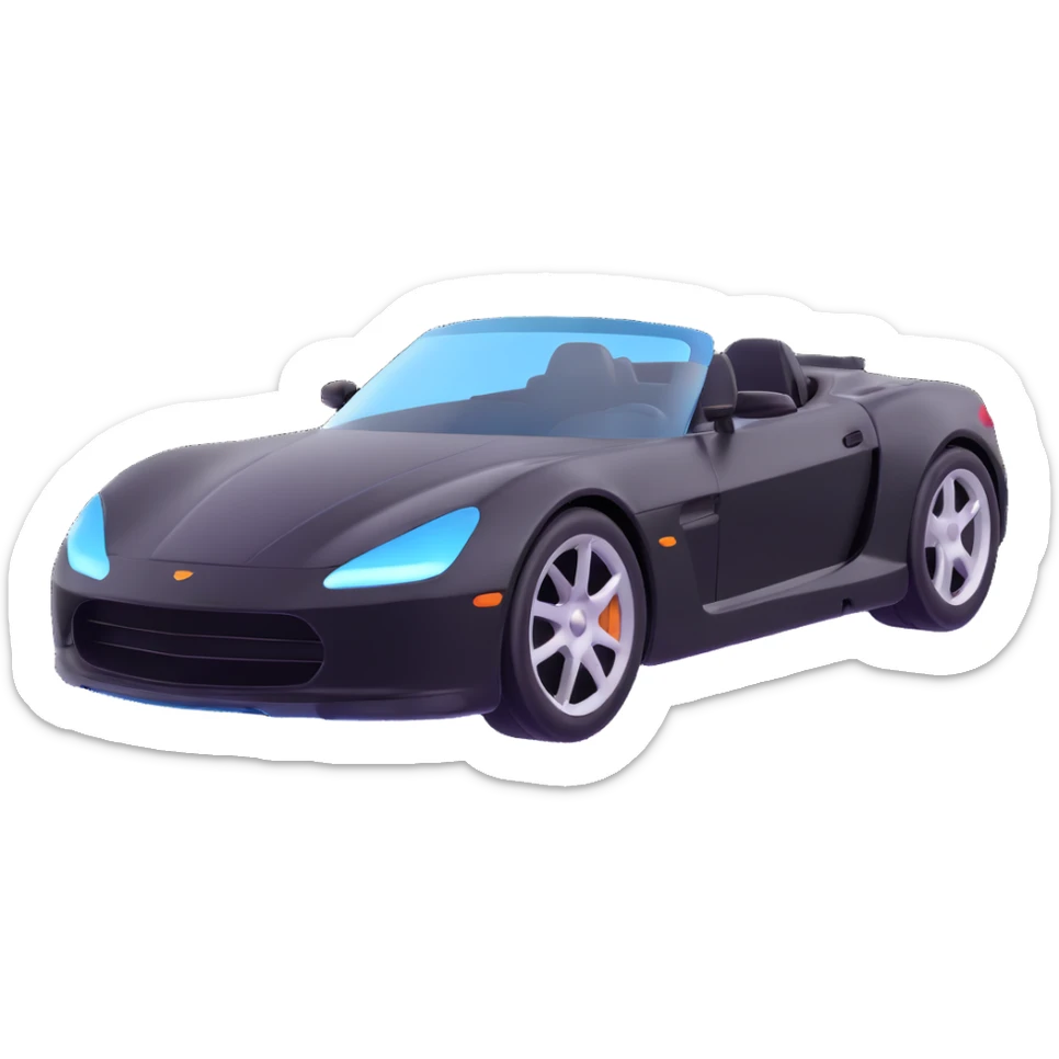 Show a transparent film next to the black high-end sports car, separated and ready for application, premium 3D style sticker