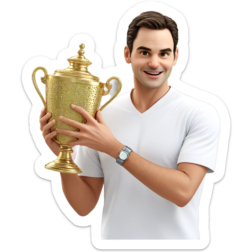 smiling boy in white shirt sticker