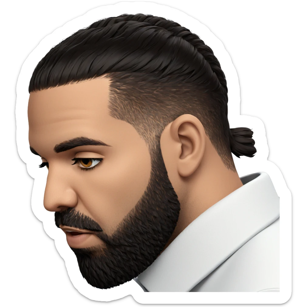 portrait of a bearded man sticker